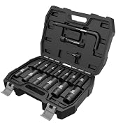 OTLOOMTBT 16PCS 1/2 In Drive Thicker Impact Socket Set, High Durability Industrial Grade Deep Met...