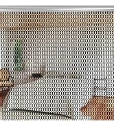 Room Divider Curtains, Chain Curtain Metal Curtain Multifunctional Sliver Aluminum Metal Door Cur...