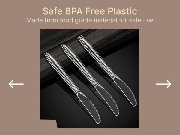 Heavy Duty Plastic Silverware, BPA-Free Food-Grade Materials, Heat-Resistant