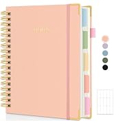SKYDUE Hardcover Spiral Notebook, 300 Pages 8" x 10" College Ruled Notebook for Work with Divider...