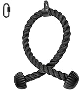 SELEWARE Triceps Rope with Non-Slip Soft Rubber Ends Home Gym Cable Attachment Workout Accessorie...