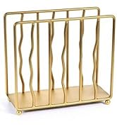 Mluyeri Napkin Holder for Table,Gold Modern Iron Standing Napkin Dispenser for Paper Napkins & Ki...