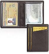 Unaone Slim Minimalist Wallet - Premium Leather RFID Blocking Front Pocket Wallets with 8 Card Sl...