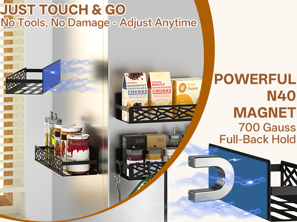 magnetic spice rack for refrigerator,magnetic fridge spice rack,spice rack organizer,magnetic shelf