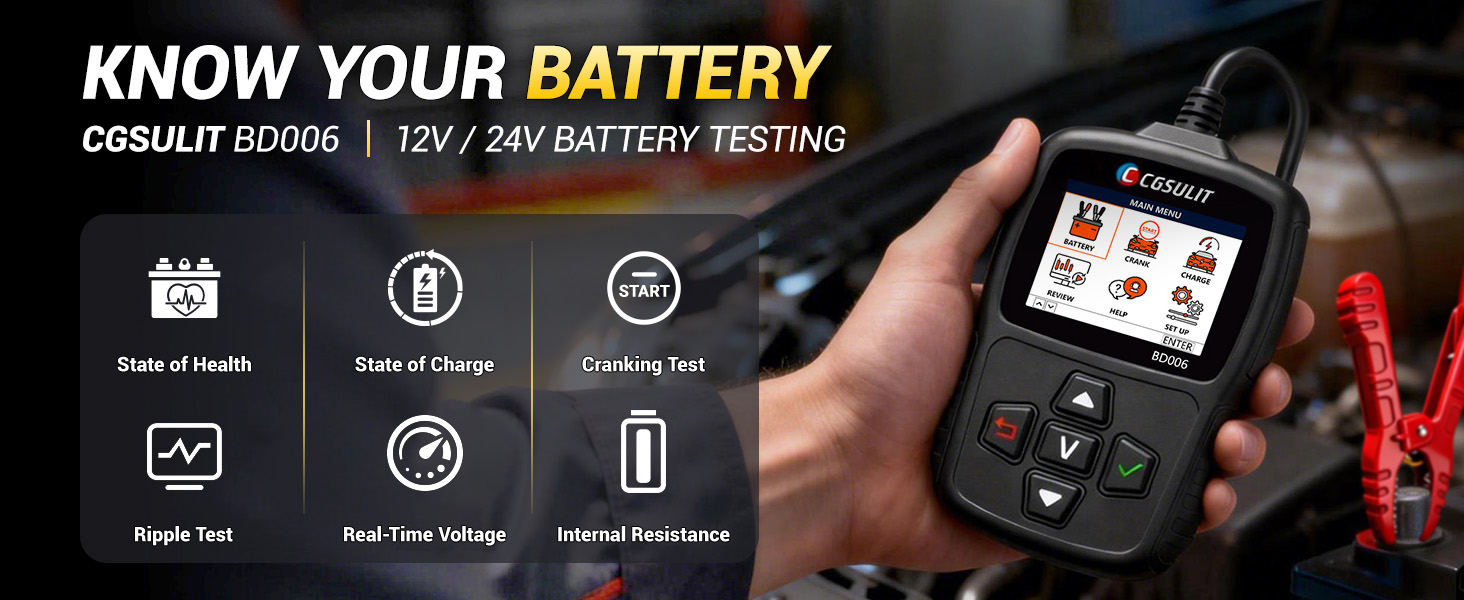 12V 24V car battery tester