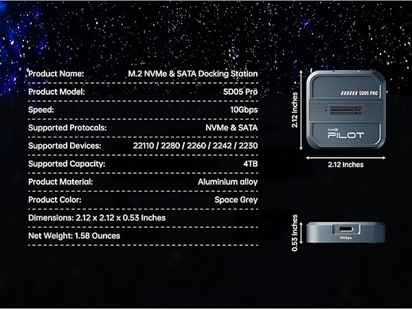 tool-free installation steps for inserting M.2 SSD into the docking station