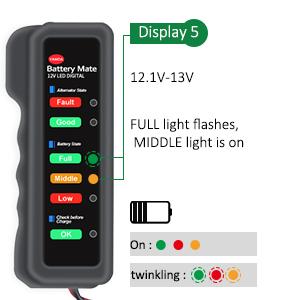 Battery tester alternator tester lamp status (5)