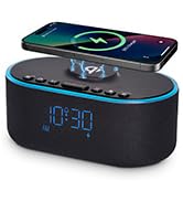 Odokee Wireless Charging Alarm Clock Radio: Qi Certified Fast Wireless Charger for iPhone Samsung...