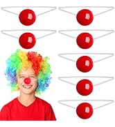 12pcs Clown Light Up Clown Blinking Reindeer Nose for Halloween Christmas Party Costume Red