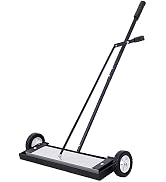 Donext Rolling Magnetic Sweeper, Heavy Duty Push-Type with Release, 100lbs 24'' Large Magnet Pick...