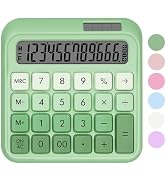 HUTUDD Mechanical Switch Calculator, Desktop Calculator, Green Calculators Big Buttons, 12-Digits...