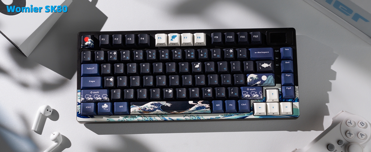 75% Keyboard with Color Multimedia Display Mechanical Gaming Keyboard