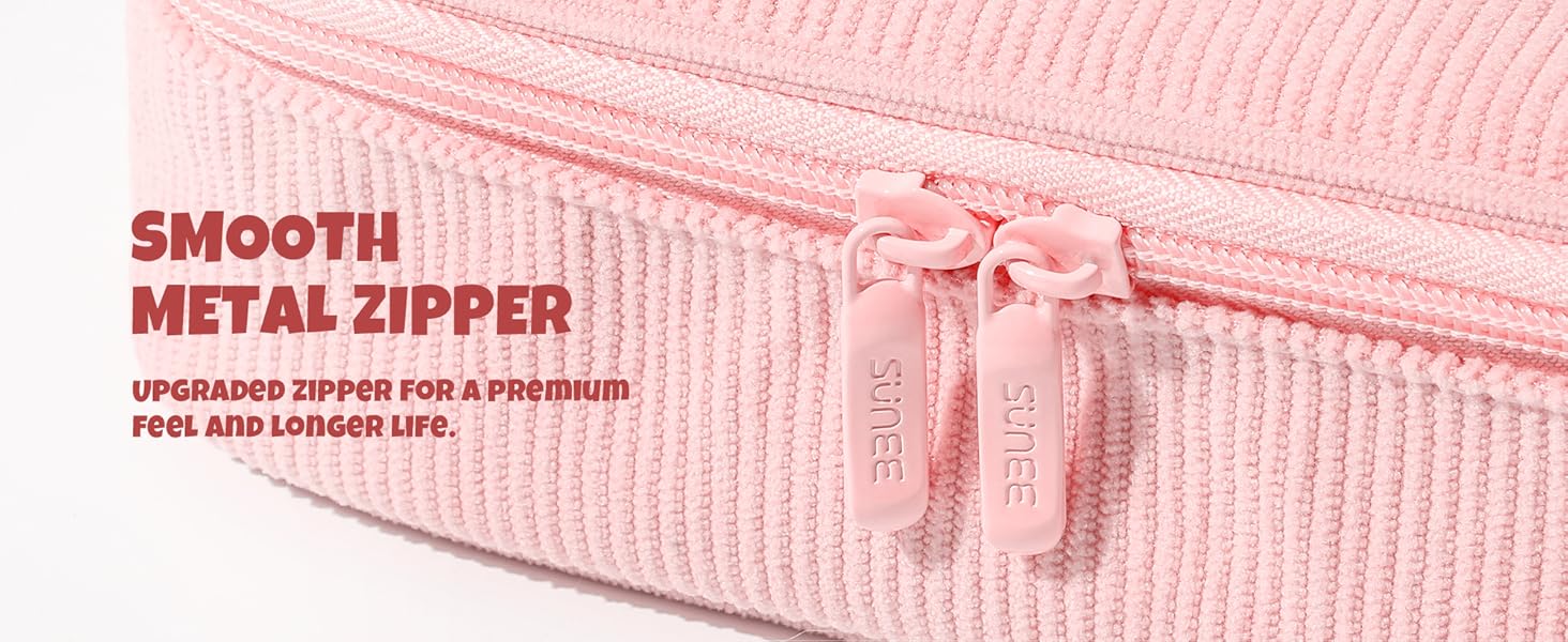SUNEE Cute Pencil Case, Large Capacity Pencil Pouch Aesthetic Zipper Pencil Bag, Big Storage