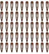 Light Brown Glossy Snap Hair Clips by FLAREANN – 50 PCS, 2 Inch Non-Slip Metal Barrettes, Natural...