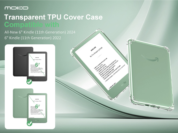 kindle 11th gen 2024 case clear case for kindle 11th 2022 kindle transparent tpu cover