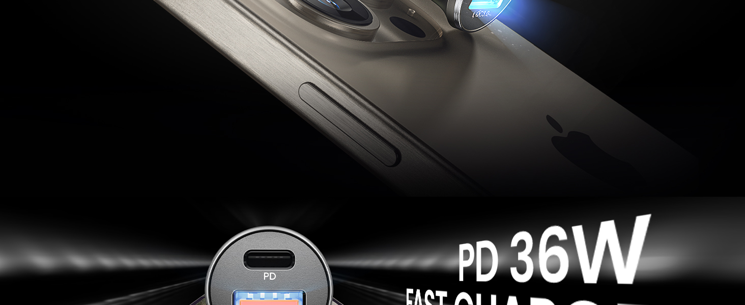 usb c car charger adapter usbc car charger fast charge charging iPhone 15 Pro max plus