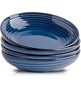 Hasense Ceramic Pasta Bowls Set of 4, 32 Ounce Salad Serving Bowls for Kitchen, 8.7 inch Large Sh...