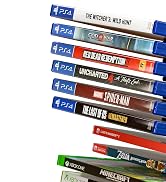 Funturbo Video Game Storage Wall Mount Game Case Holder, Metal Wall Mounted Media Storage Shelves...