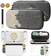 GLDRAM Black Switch Carrying Case for Zelda, Portable Accessories Kit Compatible for Nintendo Swi...