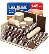Ansible 145 PCS Felt Furniture Pads, Furniture Pads for Hardwood Floors, Chair Leg Feet Wood Floo...