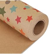 NESCCI Birthday Wrapping Paper,Gift Wrapping Paper Roll,Kraft Wrapping Paper-17 inch X 32.8 Feet ...