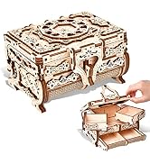 Varbertos 3D Wooden Puzzle Mechanical Treasure Box, Wood Creative Assembly Model Building Kits to...