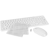 CHUYI Wireless Keyboard and Mouse Combo 2.4G Slim Cordless Full Size Keyboard and Wireless Silent...