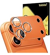 Yskbilm Camera Lens Protector Compatible for iPhone 17 Pro Max,Bling Matte Metal Frame 9H Tempere...