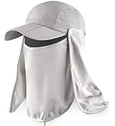 ELLEWIN Fishing Hat Sun Cap UPF 50+ Outdoor Hiking Hat with Removable Mesh Face Neck Flap Cover W...