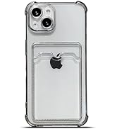 Tuokiou Compatible with iPhone 14, Clear Protective Card Slot Wallet Case, Slim Fit Drop Resistan...