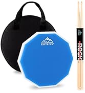 EASTROCK Practice Drum Pad, 12 Inches Double Sided Slient Rubber Drum Practice Pad, Rubber Dumb D...
