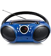 SINGING WOOD 030B Portable CD Player Boombox with Bluetooth for Home AM FM Stereo Radio, Aux Line...