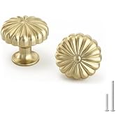 goldenwarm 10 Pack Gold Cabinet Knobs Dresser Knob for Drawer Hardware Handles and Luxury Pulls f...