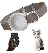 AirTag Cat Collar, Ultra Elastic Cat Tracker Collar, Airtag Holder Compatible with Apple Air Tag,...