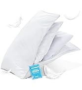 Down Feather Pillows with Adjustable Loft, Adjustable Firmness Bed Pillows Queen Size, Soft and S...