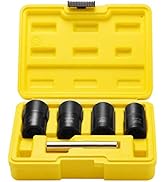 Topec Twist Socket Set Lug Nut Remover Extractor Tool - 5 Piece Metric Bolt and Lug Nut Extractor...