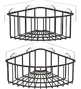 SMARTAKE 2-Pack Corner Shower Caddy Deep Basket Design, SUS304 Stainless Steel, Wall Mounted Bath...
