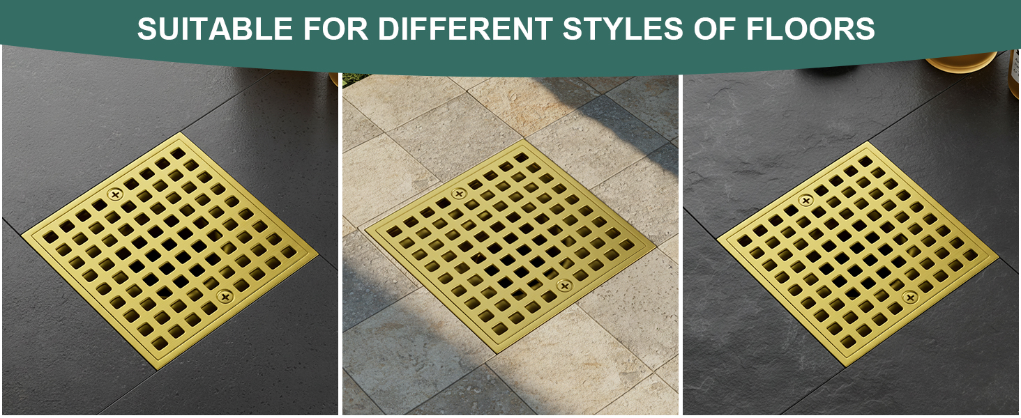 Brushed Gold Shower Drain Cover