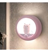 Attivolife Cat Motion Sensor Night Light, Magnetic Rechargeable Locker Wall Lamp with Dimmable, P...
