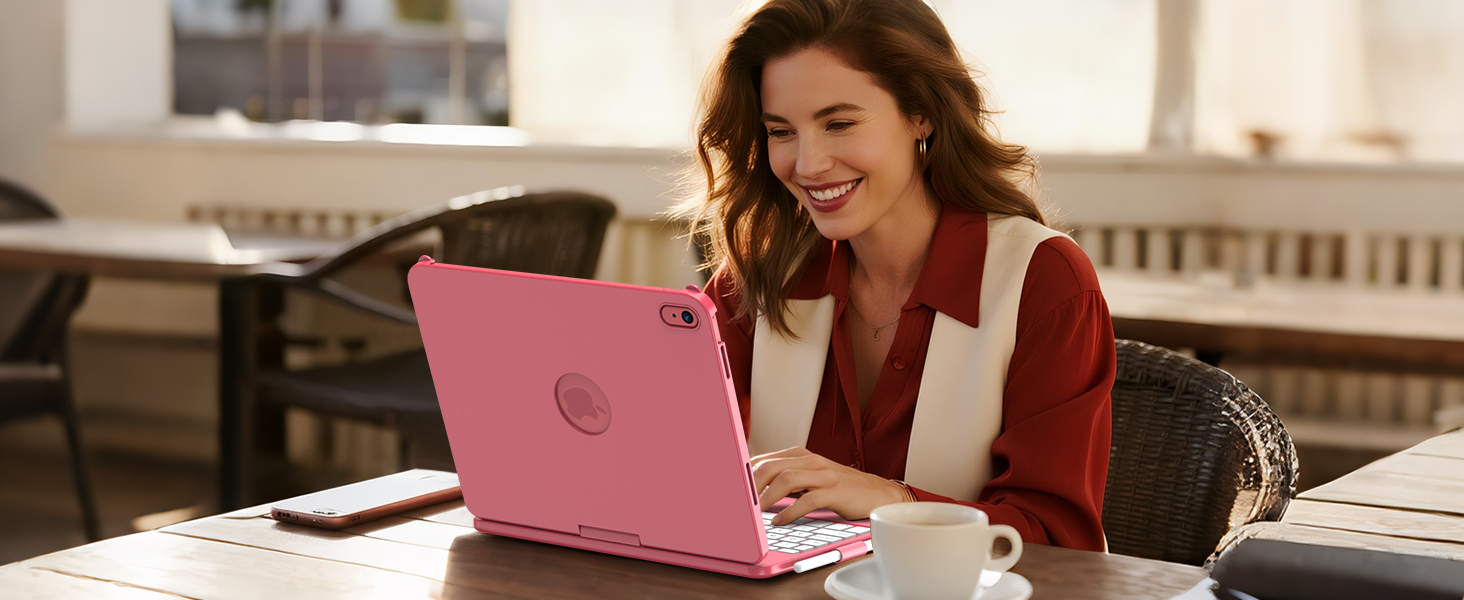 ipad 11th gen keyboard case pink 29