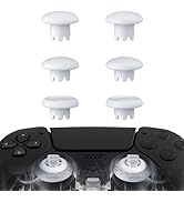 eXtremeRate Edge Sticks Swappable Thumbsticks for PS5 Controller, Robot White Replacement Interch...