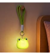 UNEEDE Mini Frog Night Light with Lanyard, 8 Color Changing Rechargeable Night Light, Portable Mi...