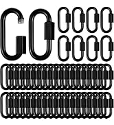 100 Pack 2.3" Chain Quick Links - Anti-Rust Heavy Duty Carabiner Connector, 900lbs Load Capacity,...
