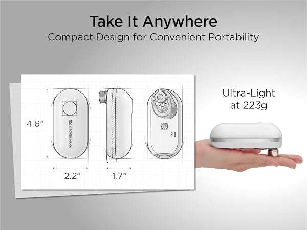 kitchen mama mini can opener rechargeable compact portable smooth edge hands free seniors can opener
