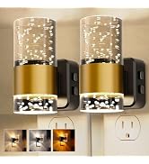 Night Lights Plug into Wall 2 Pack, Dimmable Night Light with Dusk-to-Dawn Light Sensor, Soft Whi...