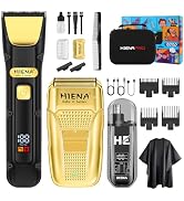 HIENA PRO Professional Hair Clippers Set for Men, Cordless Clipper Kit & Trimmer Set, Electric Fo...