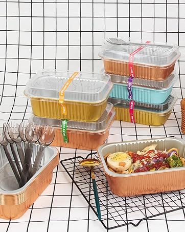 small foil pans with lids