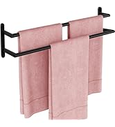 JIAPAIDUO Double Towel Bar, 24Inch Towel Rack for Bathroom, Stainless Steel Double Bath Towel Bar...