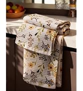 Miss Adola Cotton Waffle Kitchen Towels – Cute 370 GSM 16x25 Inch Terry Cloth Waffle Decorative D...
