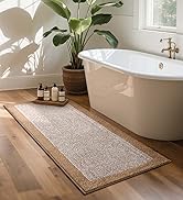 long beige bath rug